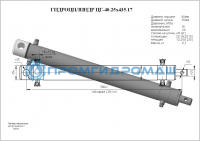 Гидроцилиндр ЦГ-40.25х435.17