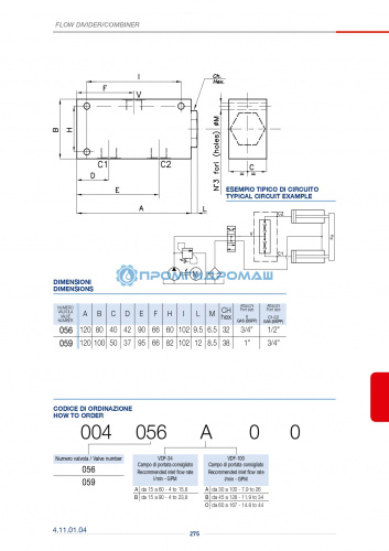 Делитель потока VDF-100-004.059.AOO