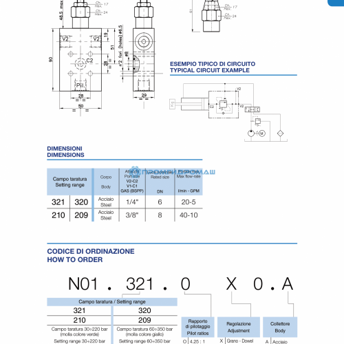 Клапан одностороннего действия OWC-DE-N01.022.DXO.A